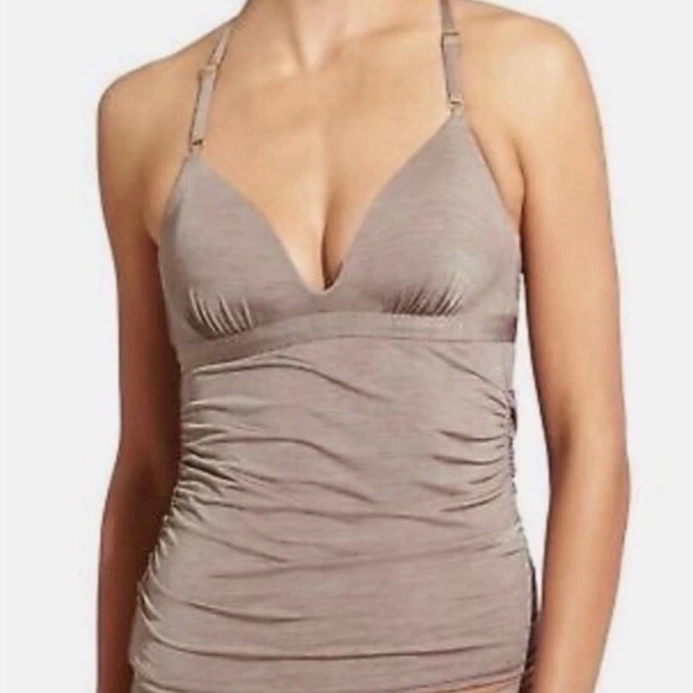 Athleta Aqualux Molded Cup Tankini Size Large Swim Beachy Summer Vacation